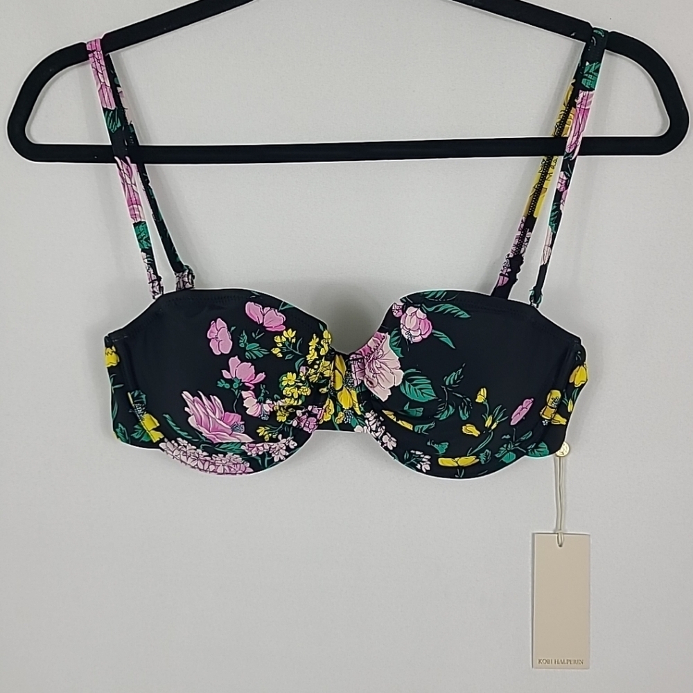 NWT Kobi Halperin Dahlia Underwire Black Bikini Set Sz S